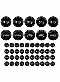 50pcs Car Door Shock Absorber, Self Adhesive Pvc Anti-collision Soundproof Protection Sticker, Edge Protector for Side Guard Bumper Trunk (Black)