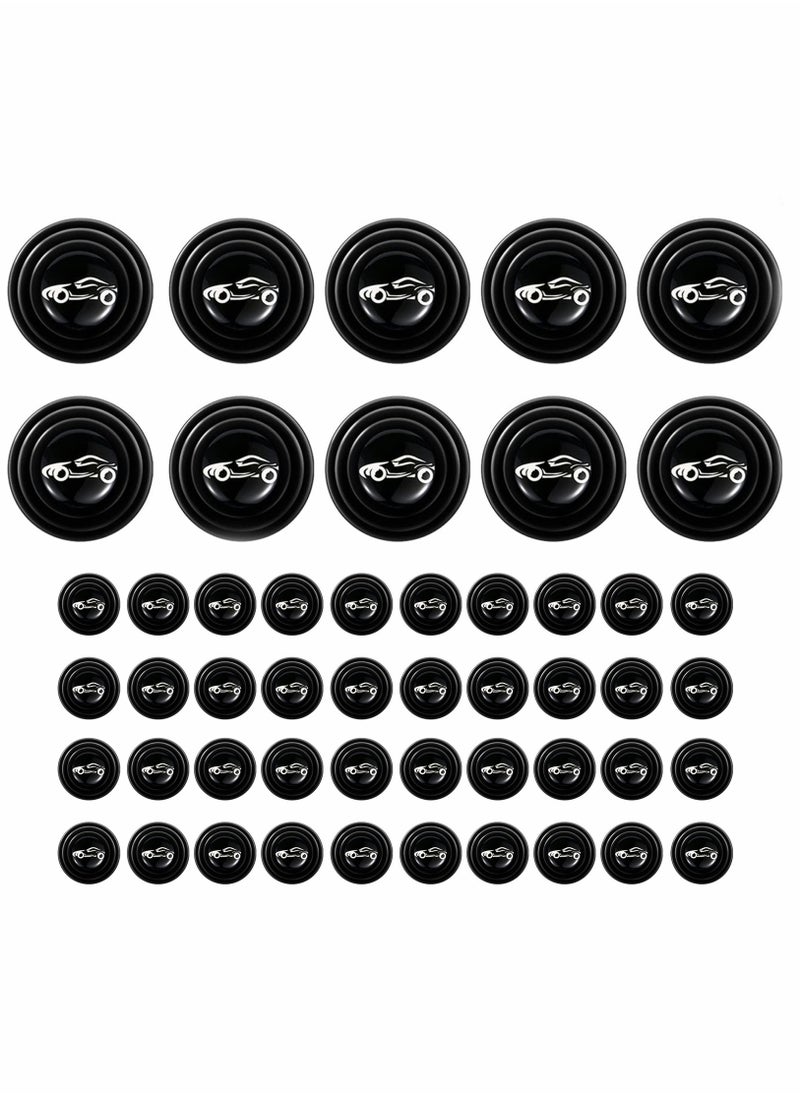 Generic 50pcs Car Door Shock Absorber, Self Adhesive Pvc Anti-collision Soundproof Protection Sticker, Edge Protector for Side Guard Bumper Trunk (Black)  - Image 1