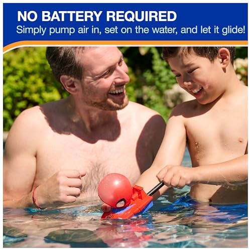 SwimWays Marvel Spider-Man Air Boat, Swimming Pool Accessories & Kids Pool Toys, Spiderman Party Supplies & Bath Toys for Kids Aged 4 & Up - Image 3