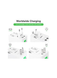 UNIVERSAL All in One Universal Travel Adapter Wall Charger with Dual USB Charging Ports  - Image 3