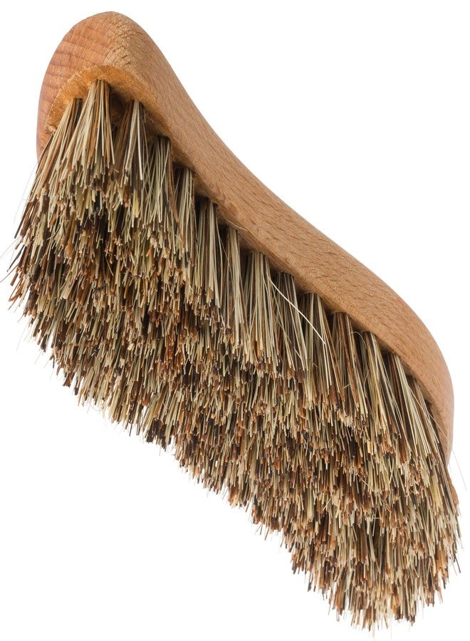 REDECKER S-Shaped Union Fiber Scrub Brush with Oiled Beechwood Handle, 8-1/4 inches, S-Shaped Easily Reaches Corners, Made in Germany - Wood Scrub Brush - Wooden Cleaning Brush - Image 2