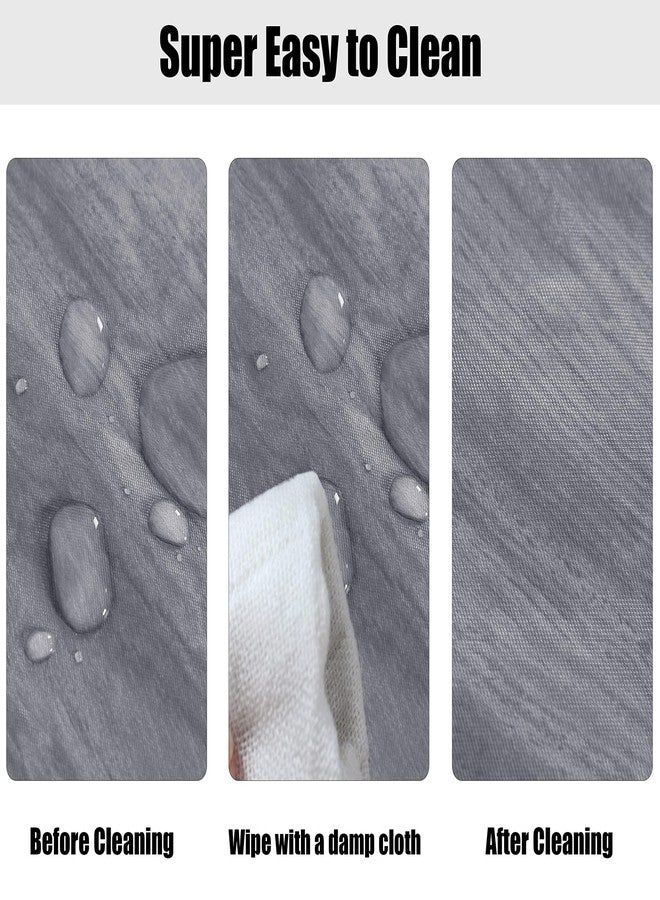 LUSHVIDA Round Waterproof Table Cover Elastic Tablecloth Vinyl Fitted Table Cover Elastic Edged Plastic Table Cloth (Wood Gray, Best for Up to 45"-56" Round) - Image 5