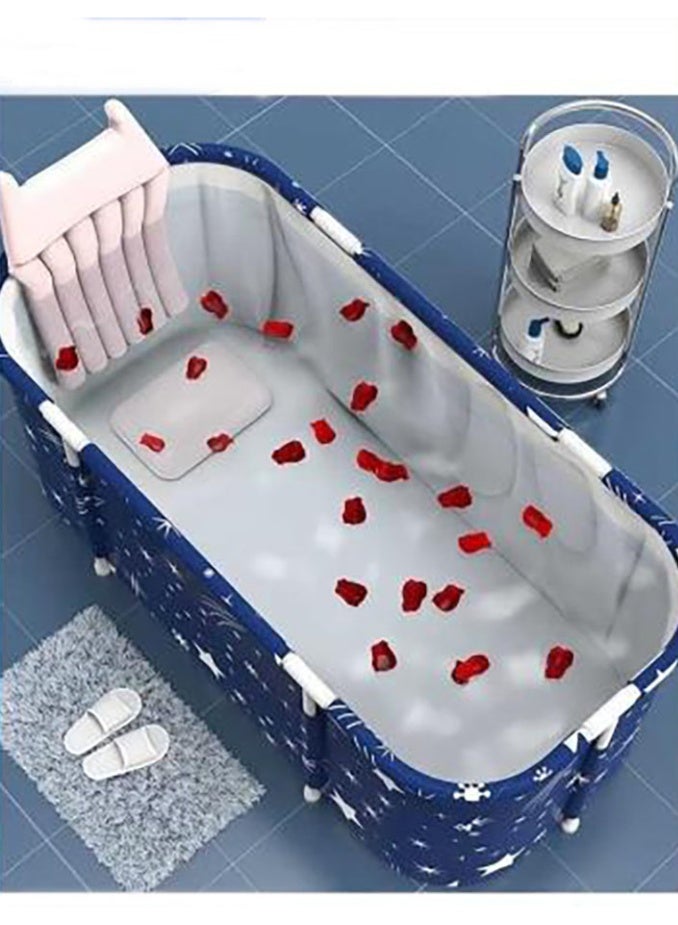 Bukela Extra Large Foldable Bathtub, Freestanding Soaking Bathing Tub for Adult, Bathroom Folding SPA Tub for Shower Stall, Separate Family Bathroom SPA Tub for Hot Ice Bath (120cm/47inch) - Image 1