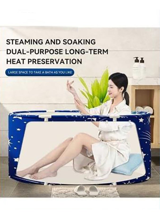 Bukela Extra Large Foldable Bathtub, Freestanding Soaking Bathing Tub for Adult, Bathroom Folding SPA Tub for Shower Stall, Separate Family Bathroom SPA Tub for Hot Ice Bath (120cm/47inch) - Image 2
