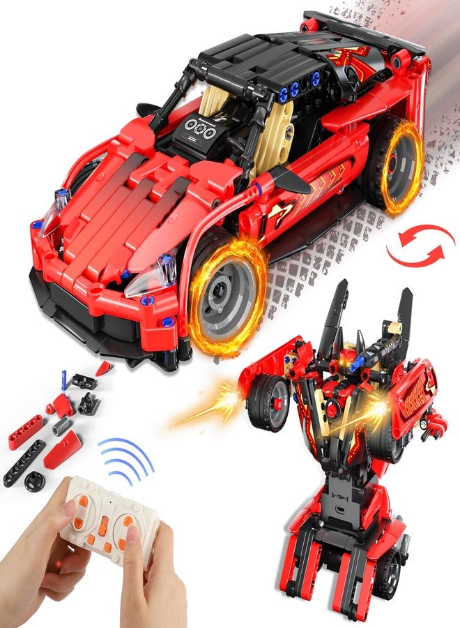HSANHE Remote Control Racing Car Building Kit, Compatible with Lego STEM Toys for Kids 2 in 1 Model Car Kit 425 PCS, Gifts Toys for Age 6-12 Years Old Kids Boys - Image 1