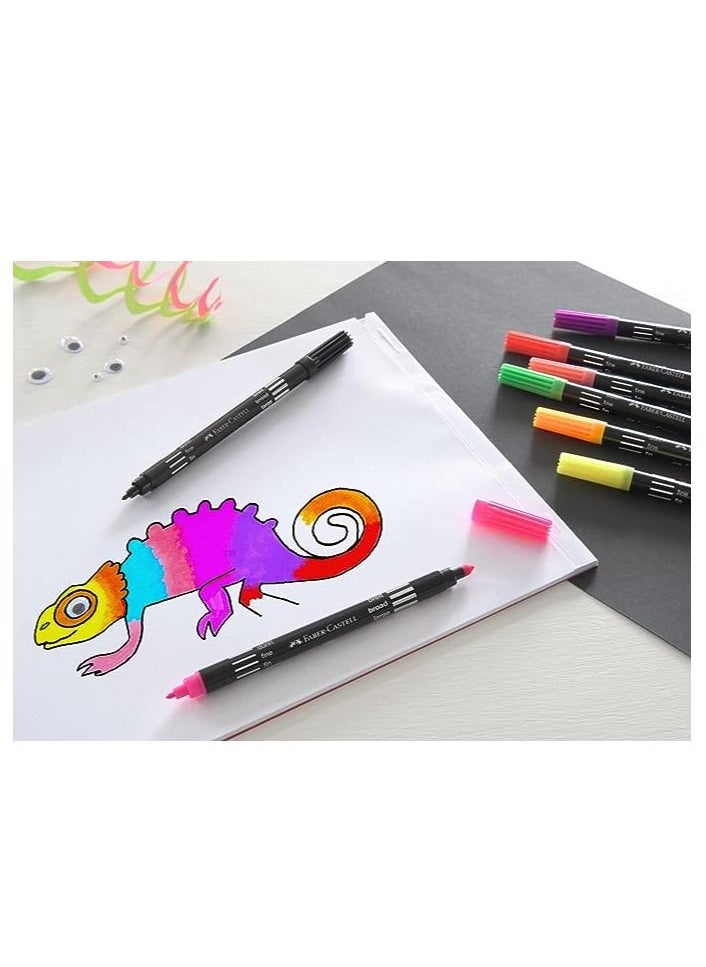 10-Piece Double Ended Felt Tip Pens Multicolour