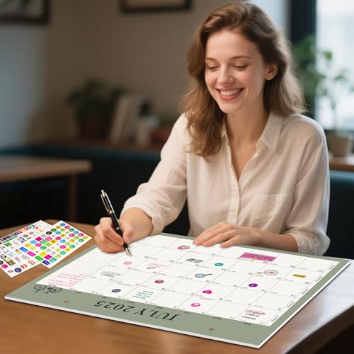 Gannyfer Desk Calendar 2026, Large 2026 Desk Calendar 22" x 17", Now - Dec 2026, 18 Monthly Academic Desktop Calendar with To-Do List and Notes, Plastic Cover, Thick Paper, 2026 Calendar for Planning and Organizing(6 Stickers) - Image 2