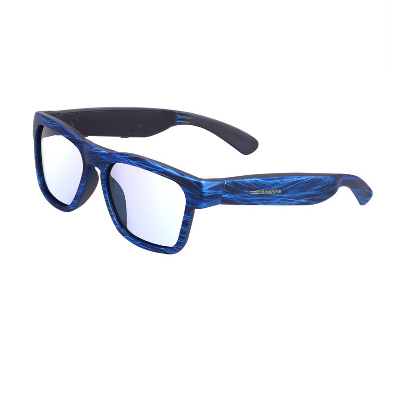 OhO sunshine OhO Smart Glasses,Polarized Sunglasses with Bluetooth Speaker,Athletic/Outdoor UV Protection and Voice Control,Unisex(Transitional Blue Light Lens) - Image 1