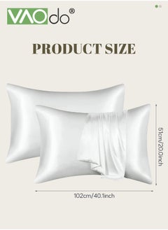 2 Satin Pillowcase Set Soft Breathable Moisture Absorption for Hair and Skin Envelope Pillowcase (51*102CM, White) - pzsku/ZB058B7FBF63C81203B63Z/45/_/1732872559/3ab63128-3df3-4f8e-8255-3a8803b830c8