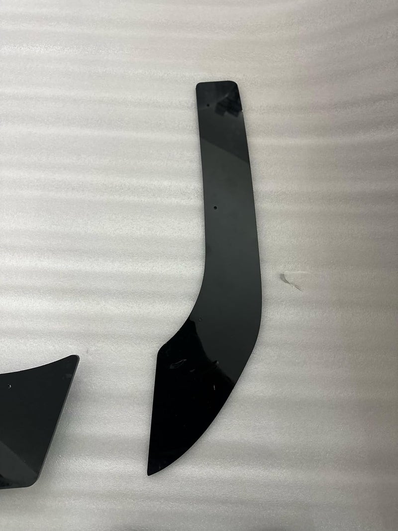 AUTO MT مشتت هواء خلفي 4 زعانف فيرتوس بامبر ليب سيارة 4 جناح سبويلر أكريليك ABS لامع أسود ملحقات سيارات جذابة - Image 5