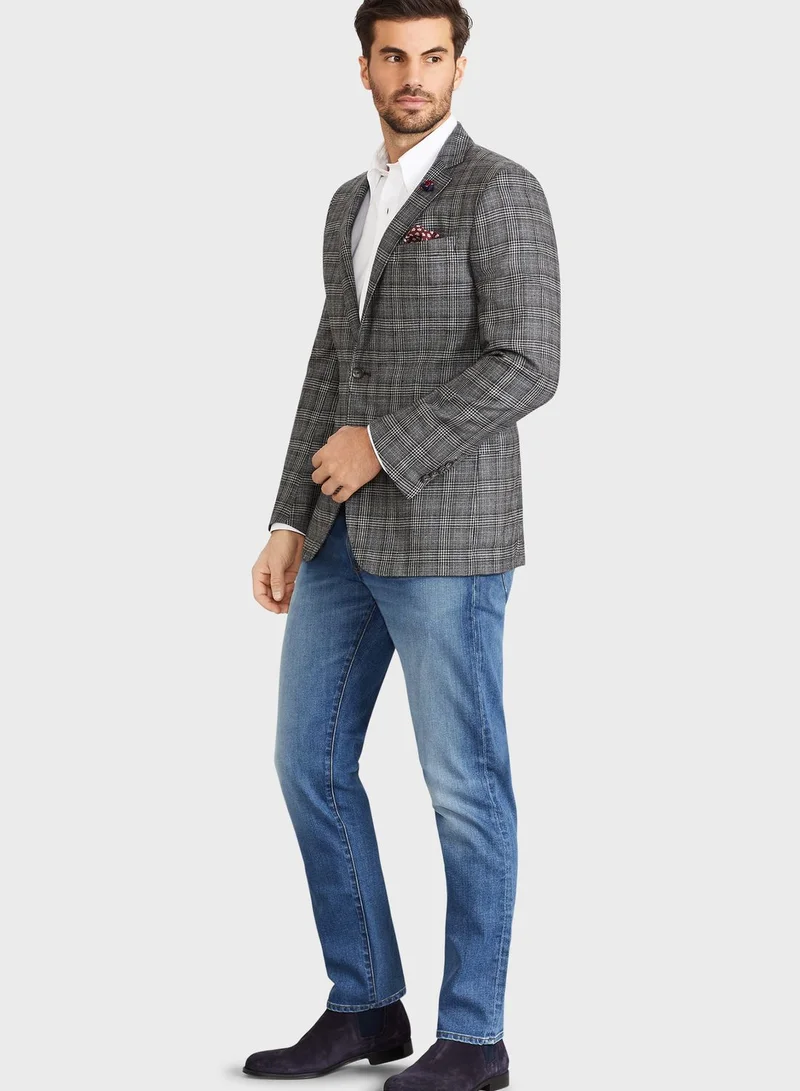 Brooks Brothers Checked Slim Fit Blazer