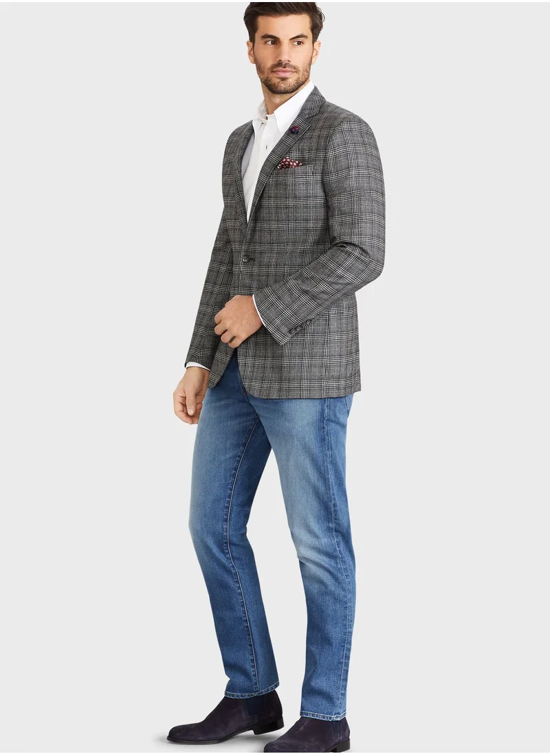 Brooks Brothers Checked Slim Fit Blazer