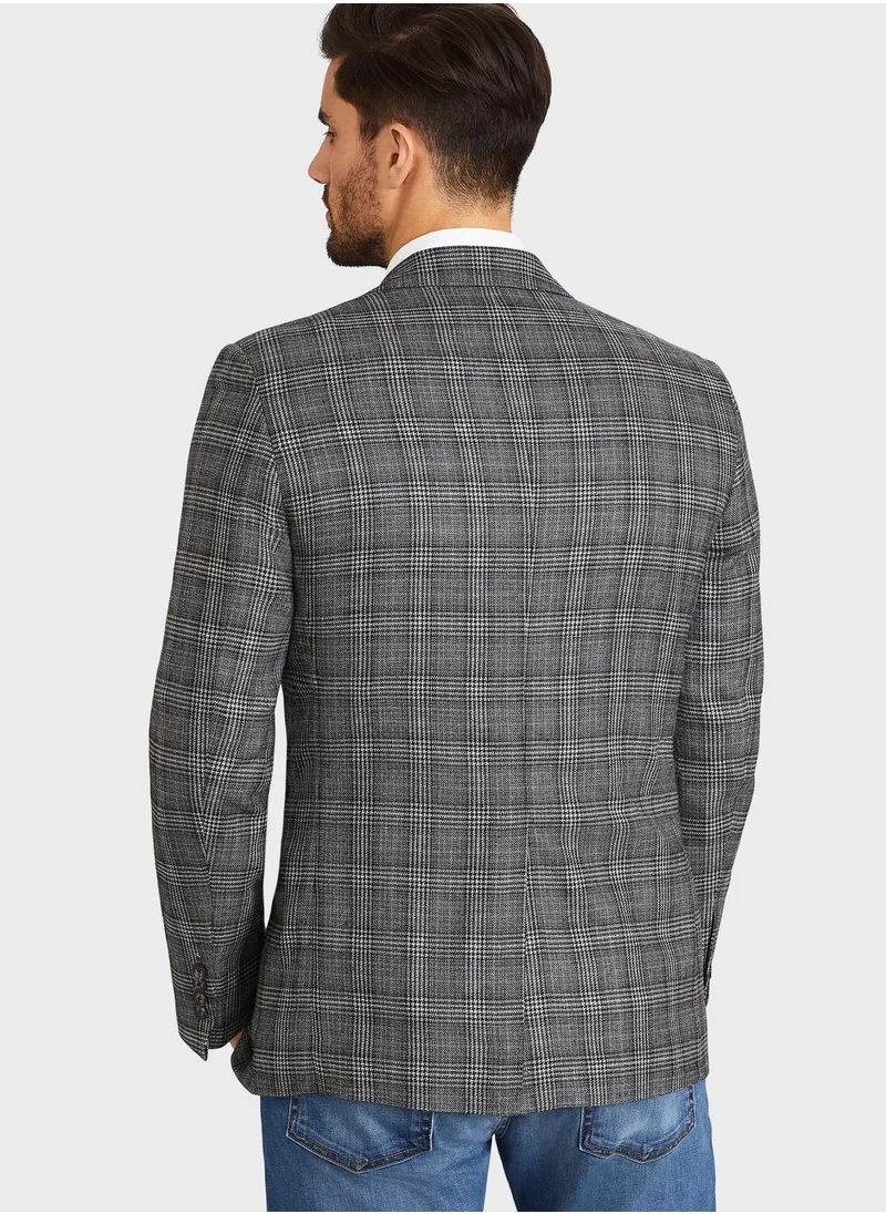 Brooks Brothers Checked Slim Fit Blazer