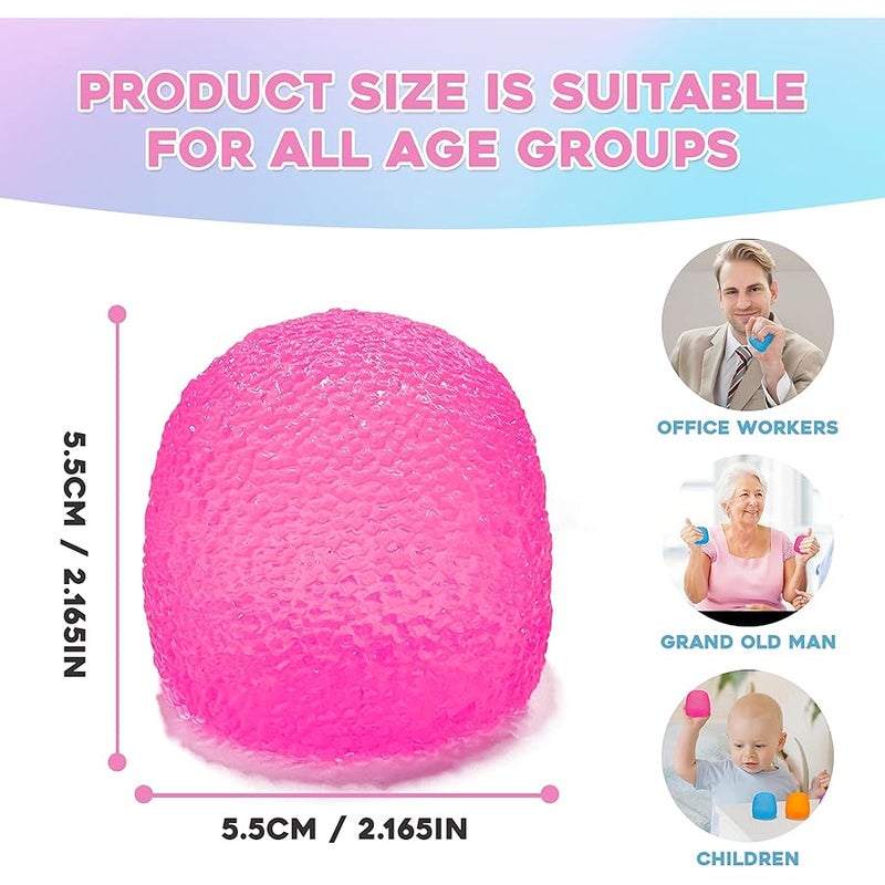 QITAI Squishy Fidget Toys Stress for Kids and Adults, Super Solid Squeeze Ball, Sensory for Stress Relief, Birthday, Easter Basket Stuffers and Party Favors(Pink) - Image 4