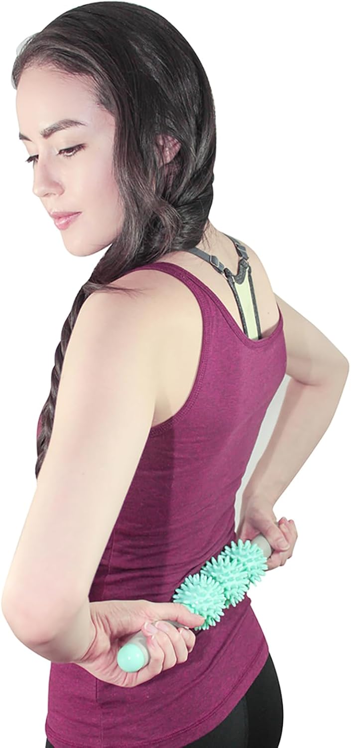 Coolife Fascia Muscle Roller Cellulite Massager Fascia Roller for Cellulite and Sore Muscles Neck Leg Back Body Deep Tissue Massage Stick Tools 3 Balls Size Version - Image 3