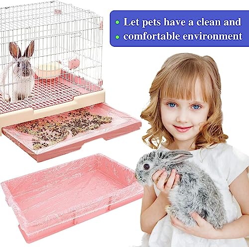 upcessory 100 pcs Disposable Cage Liners, Clear Plastic Rabbit Cage Liner Bag, Universal Toilet Film for Bunny, Hamster, Totoro, Hedgehog, Guinea Pig and Small Animals (100pcs, 47in) - Image 5