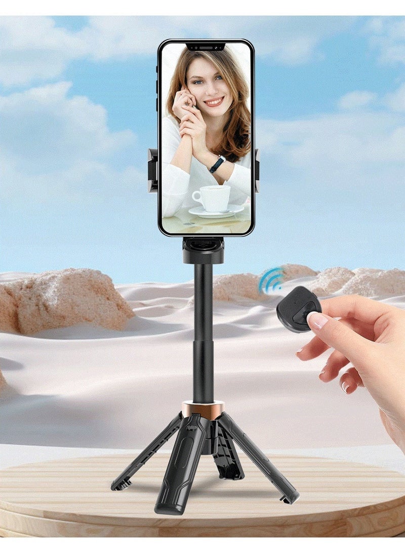 عصا سيلفي صغيرة، حامل ثلاثي القوائم محمول للهاتف، قابل للتمديد حتى 40 سم، مزود بجهاز تحكم عن بعد لاسلكي، قابل للدوران 360 درجة، متوافق مع هواتف آيفون وأندرويد. - Image 4