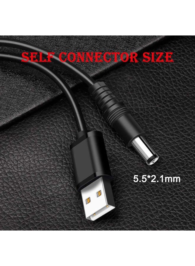 MEROM كابل طاقة عالمي 5V DC، USB إلى DC 5.5x2.1mm مع قابس شحن و 8 رؤوس موصلات (5.5x2.5، 4.8x1.7، 4.0x1.7، 3.5x1.35، 2.5x0.7، Micro USB، Type-C، موصل عالمي) - Image 2