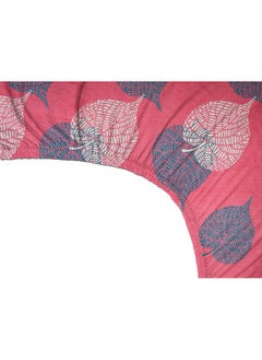BSB HOME BSB Home Premium Cotton Elastic Fitted Bedsheets with 2 King Size Pillow Covers | Double Bed with All Around Elastic 180 TC Supersoft | (72"x78",Pink & White)  - Image 2