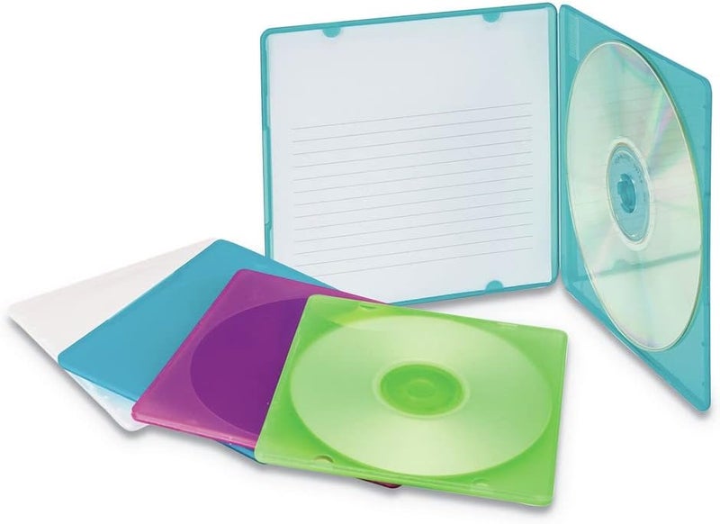 Innovera IVR81910 Slim CD Case  Assorted Colors 10Pack