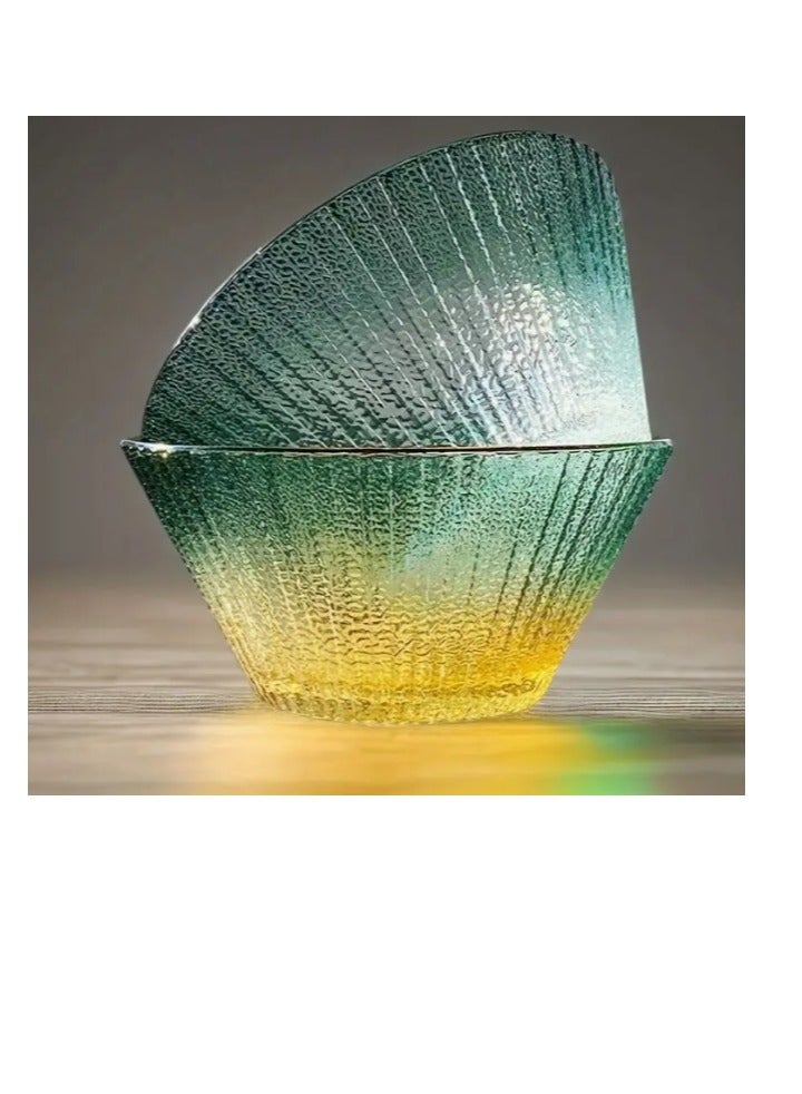 الواحة-TH مجموعة من 4 عبوات من وعاء سلطة زجاجي ووعاء فاكهة ووعاء إفطار - Image 2