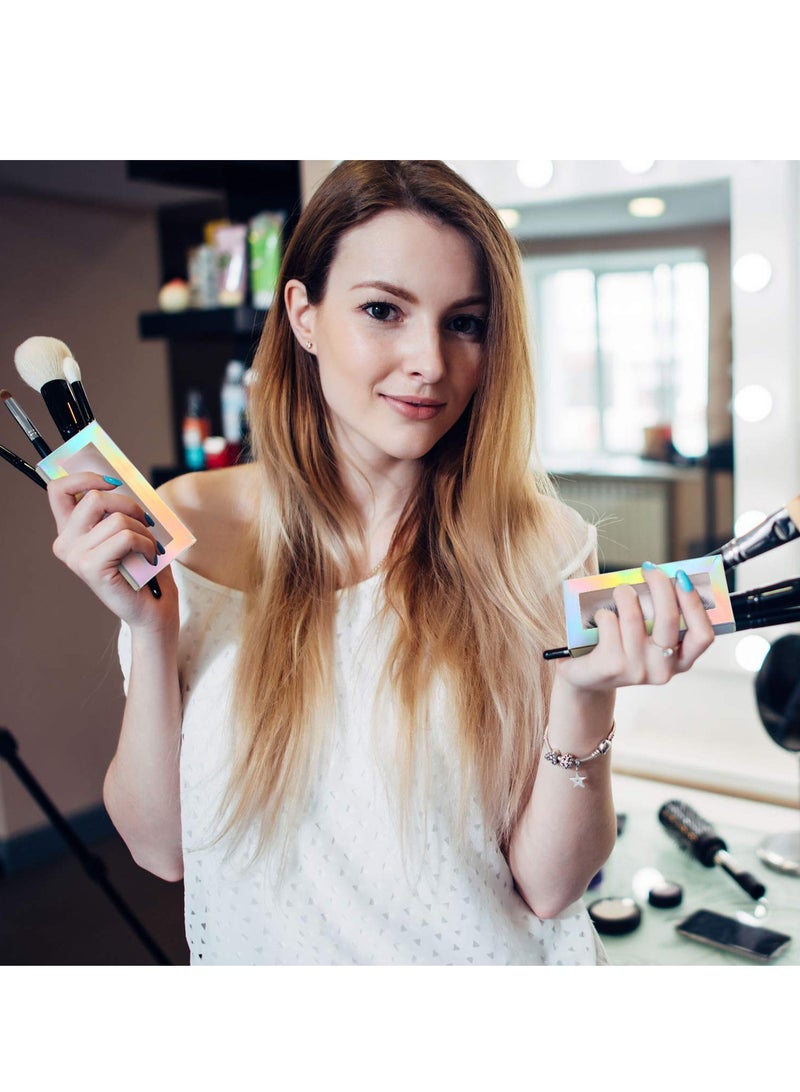 Empty Eyelash Case Box Packaging Empty Eyelash Box Glitter Paper Cardboard Box Plastic Eyelash Storage Box False Lash Case Holder Cosmetic Oil Bottle Storage Box (Colorful)