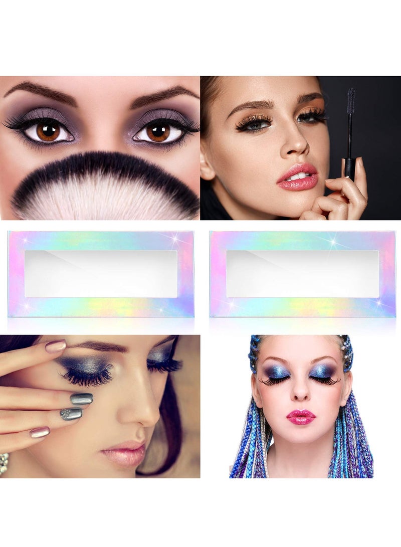 Empty Eyelash Case Box Packaging Empty Eyelash Box Glitter Paper Cardboard Box Plastic Eyelash Storage Box False Lash Case Holder Cosmetic Oil Bottle Storage Box (Colorful)