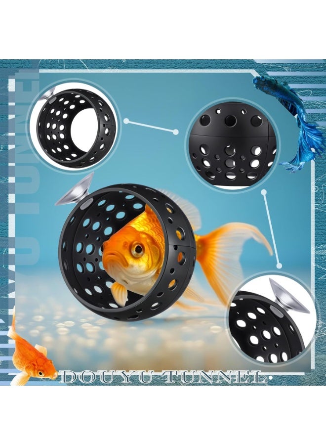 SYOSI Betta Fish Tank Decor, Aquatic Ornaments with Suction Cups, Natural Betta Bulb Hideout and Leaf Hammock for Small Aquarium, Safe Hollow Cave for Shrimp, Fry, Habitat Enrichment (2-Pack) - Image 2