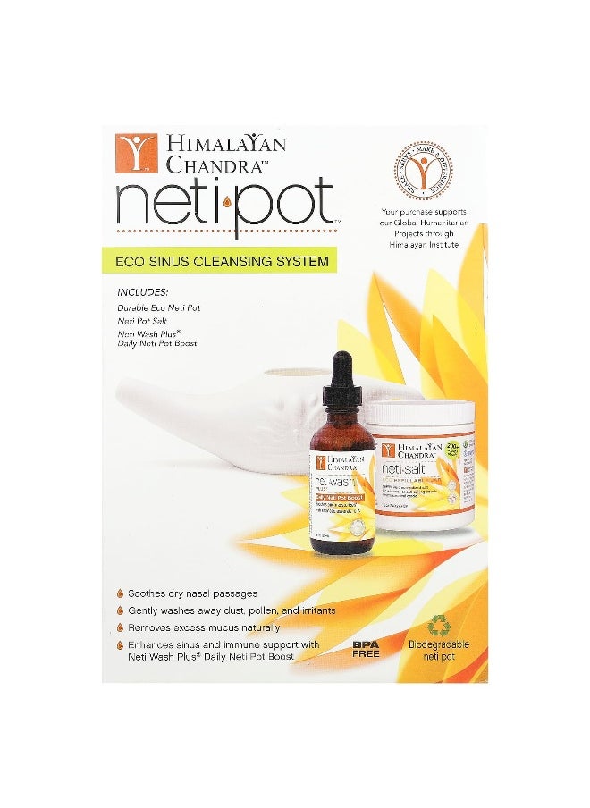 Himalayan Chandra Himalayan Chandra, Neti Pot, Eco Sinus Cleansing System, 3 Piece Kit  - Image 1