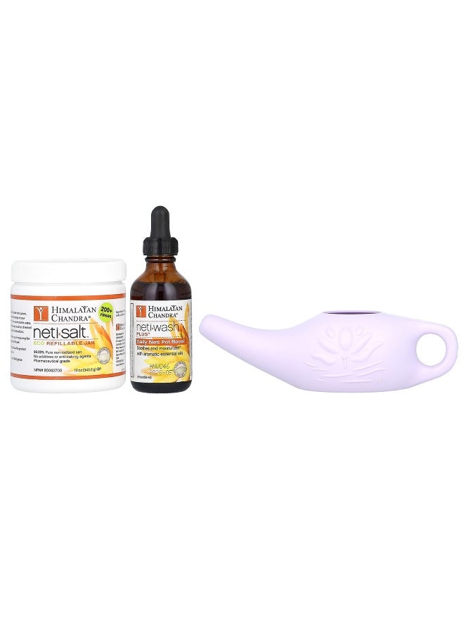 Himalayan Chandra Himalayan Chandra, Neti Pot, Eco Sinus Cleansing System, 3 Piece Kit  - Image 3