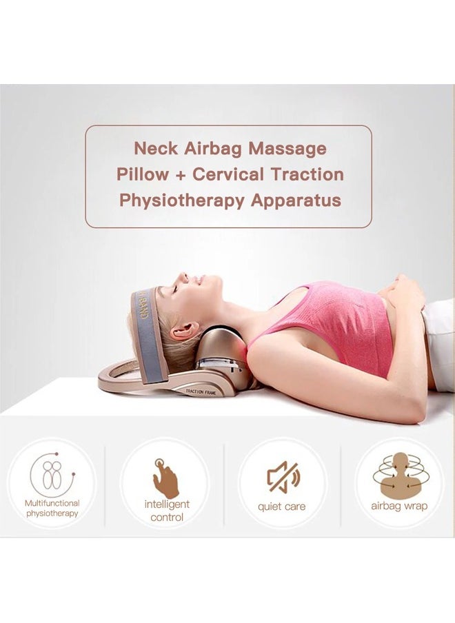 KLNAMAEAAN - Neck Massager Electric Massage Pillow Relaxation Vibrator Multifunctional Massage Pillow Device Neck Health Massager - Image 1