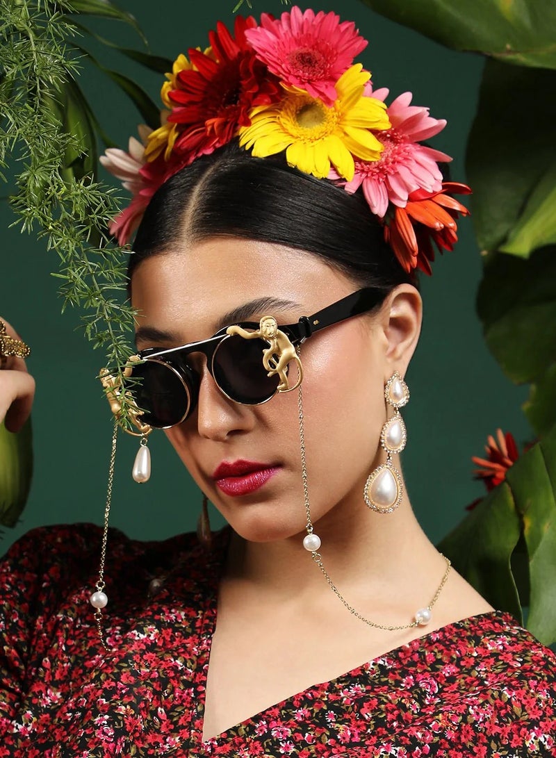 PRASHA Gold Plated Party Sunglass