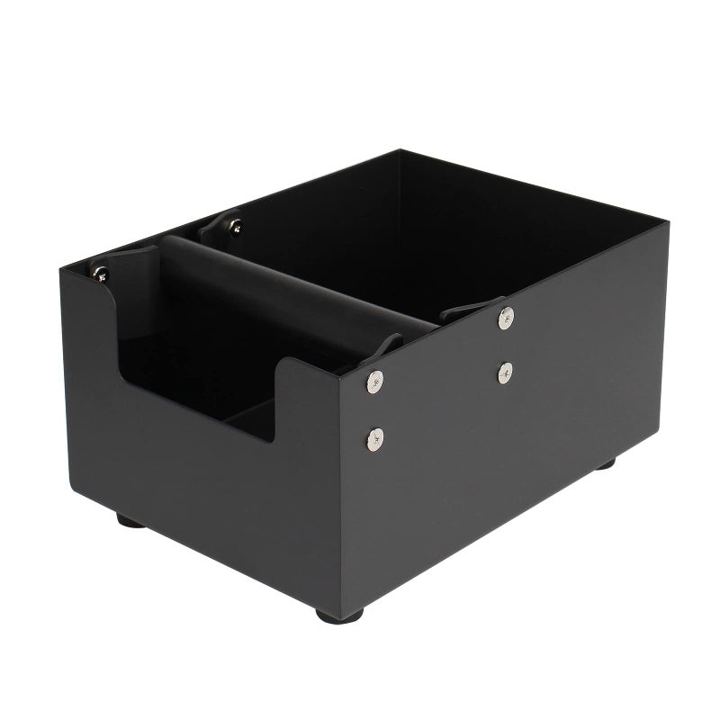DIBTSA Espresso Knock BoxCoffee Grounds Pucks Knock Box with Removable Rubber Knock Bar and NonSlip Base Matte Black