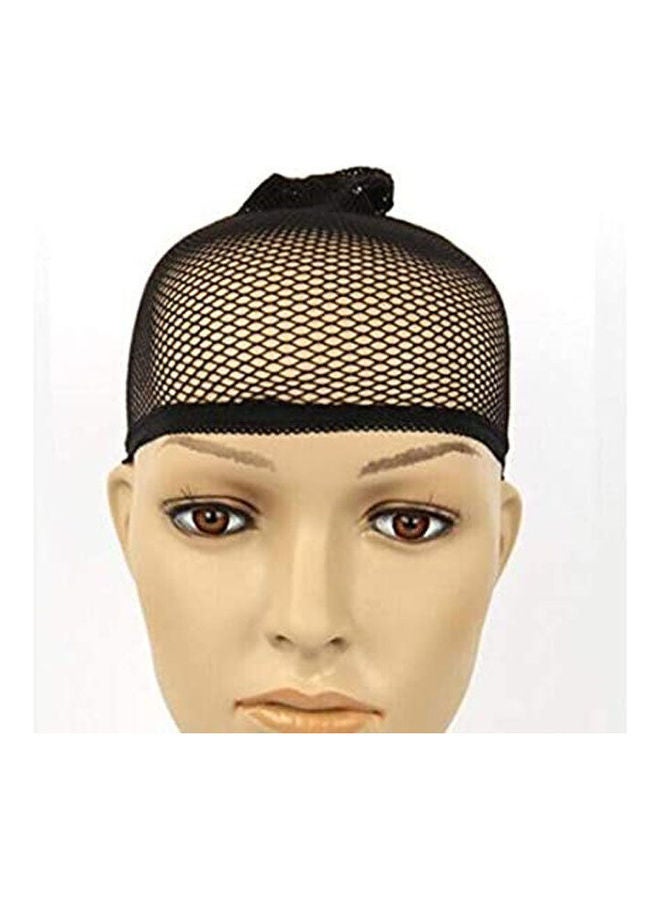 NIBEMINENT Stretchable Mesh Wig Cap Weaving Hair Net Making Caps Synthetic Hairnets Black 