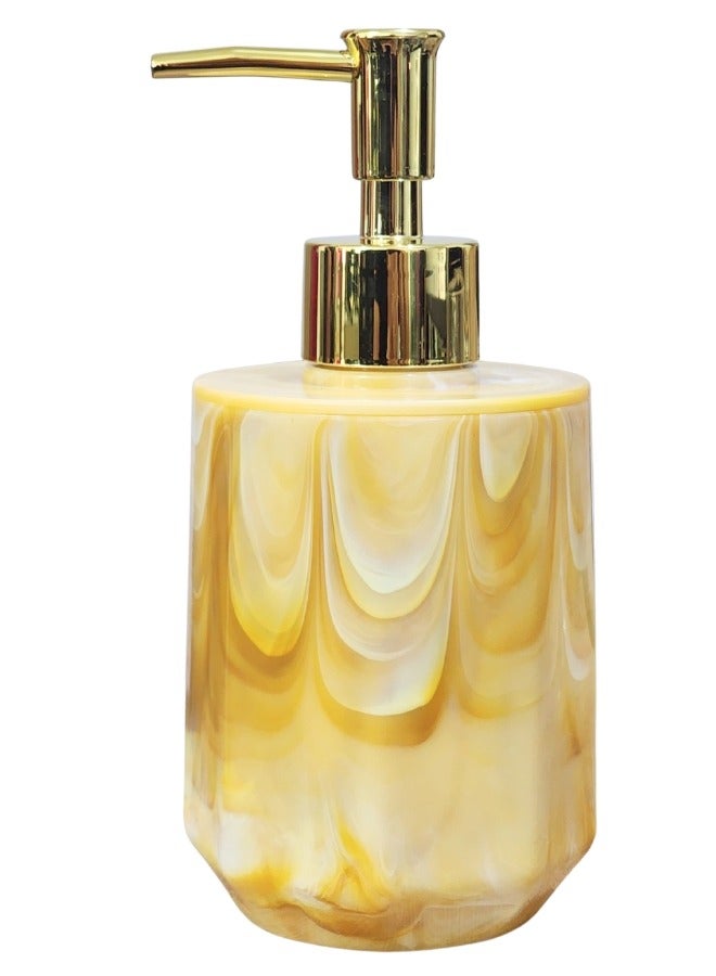 Happy Home Marble Shape Acrylic Soap Dispenser Pump for Bathroom and Kitchen Refillable Hand Washing (300ml)