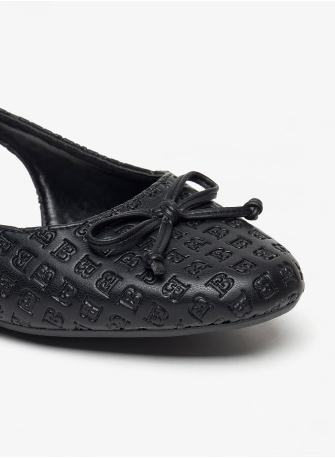 Flora Bella - Women's Textured Ballerina Shoes with Buckle Closure - Image 1