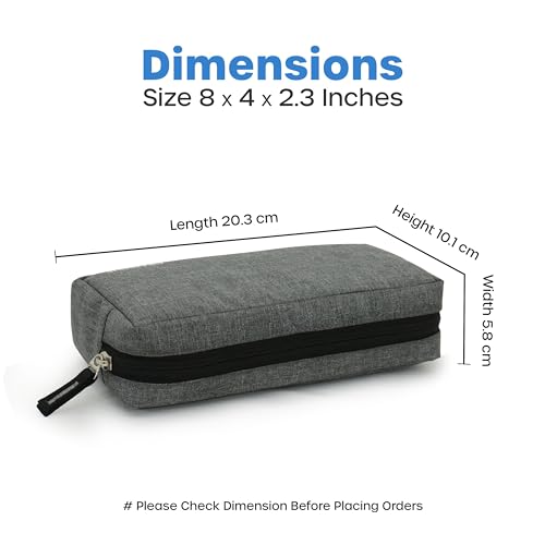 CRASOME Travel Organizer Gadget Case | Electronic Accessories Storage Pouch for Power Adapters, Cables, Dongle, Laptop Charger Pouch (CP2-Grey-Pack2) - Image 2