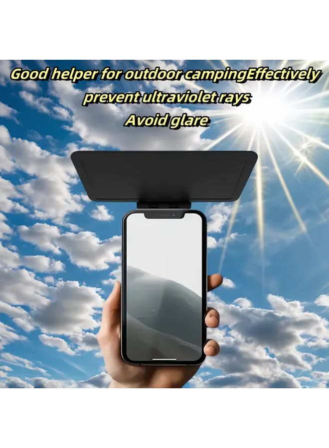 2 Pcs Phone Sun Visor Foldable UV Blocker Portable Sunshade For Most Smartphones - Image 2