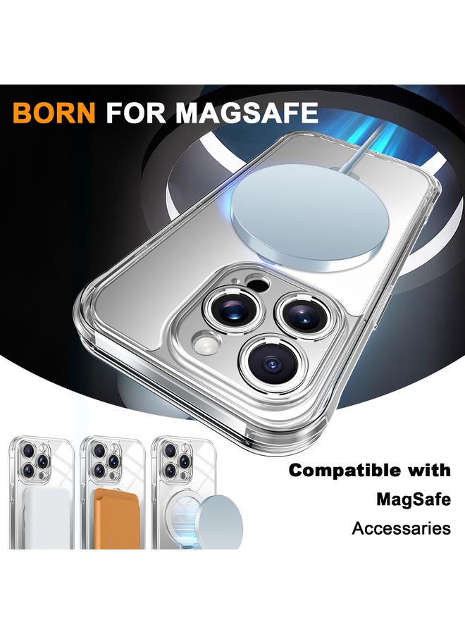 S-TOP Case For iPhone 15 Pro Max Skin Feel MagSafe Holder 360 Full Body Phone Case - Image 4