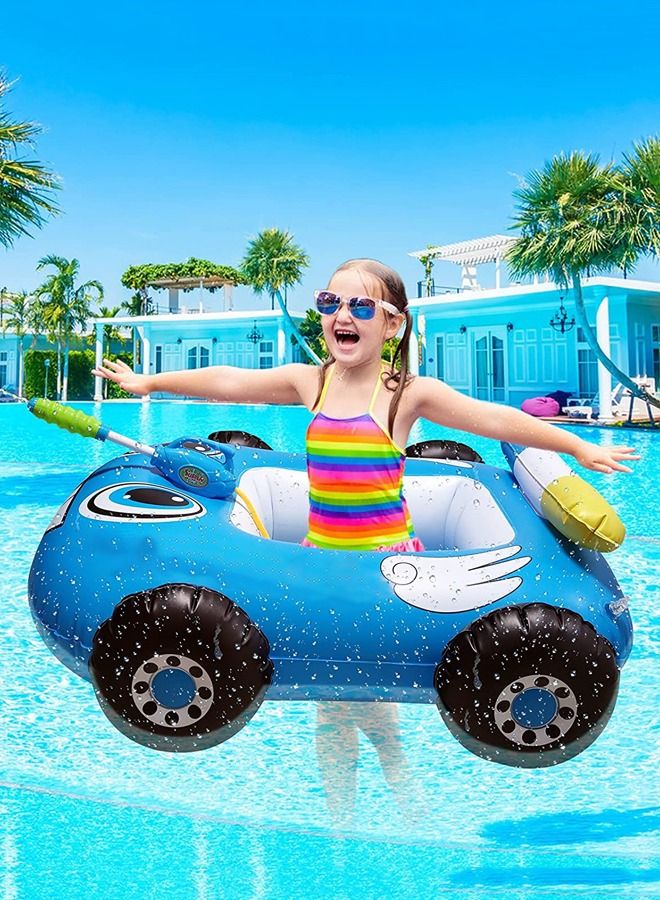 XIANGYU Inflatable Fire Truck Pool Float For Kids With Built-In Squirt Gun Inflatable Ride-On For Children Age 3 Up - Image 3