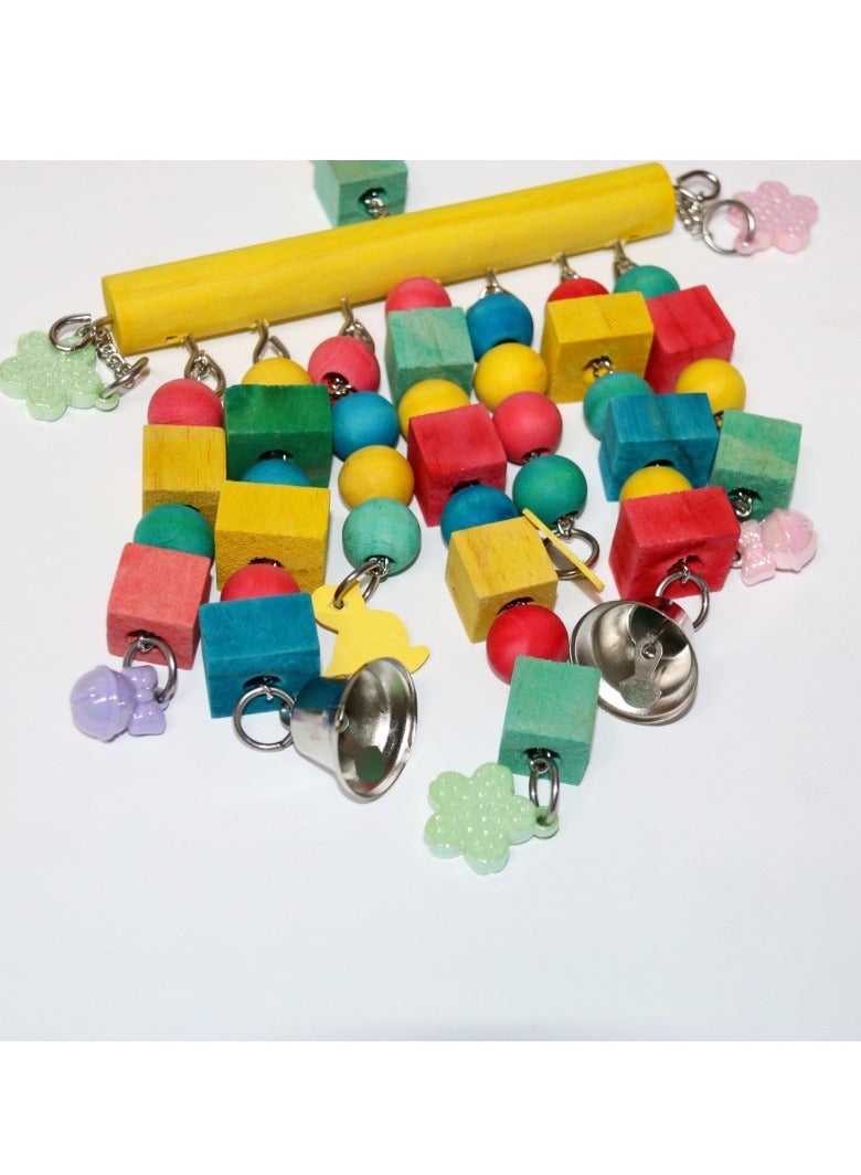 عام لعب الببغاء نمط الشمال المنسوجة قلادة ، اكسسوارات قفص الطيور القماش المتفجرة ، لعب الطيور - Image 2