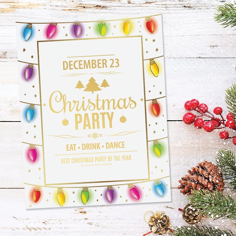 Current Foil Holiday Lights Letter Papers - Set of 25, Stationery Papers, 8.5" x 11", Computer Paper, 70# Text Paper, Holiday, Christmas, Invitations, Newsletters… - Image 3