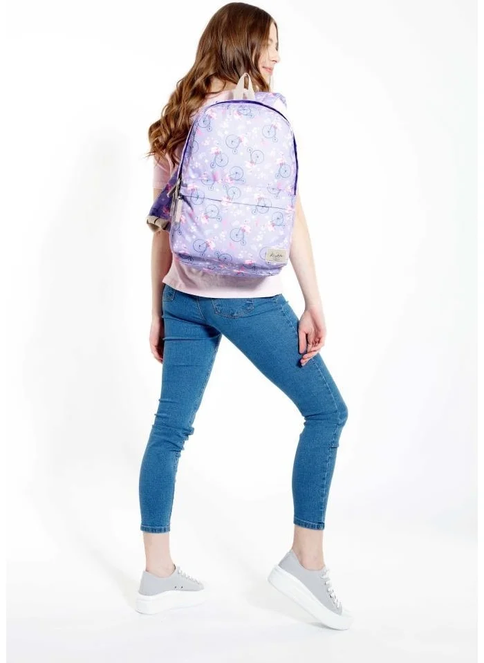 KAUKKO Nature Backpack Lilac Flamingo K1474