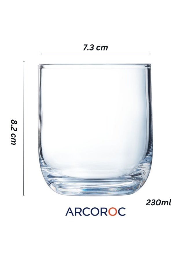 Arcoroc’s ELISA Tumbler 23cl Clear Tempered Glass Set of 6 | Professional Drinkware Cup for Water Juice Soft Drinks Cocktails Verrines | High Quality Tempered Glass Resistant to Intensive Use | Elegant Straight Design for Home Hotels Cafés Restaurants Banquets | Dishwasher Safe | French Made Glassware | 23cl / 7.7oz Capacity | Clear Color | Durable Daily Use Tableware | Elisa Collection Glass Cup for Hospitality & Home Serving - Image 3