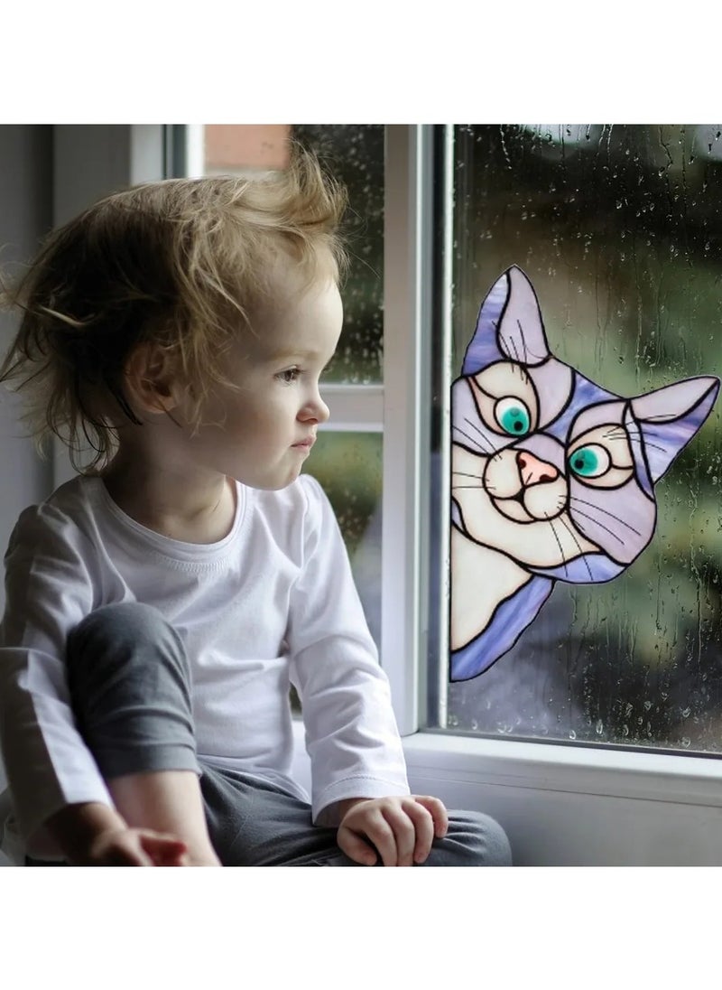Generic - Self Adhesive Glass Window Sticker Waterproof And Moisture Proof Film Cat Shape Decor Suitable For Bedrooms Living Rooms Storefronts And Cars  Colored - Image 1