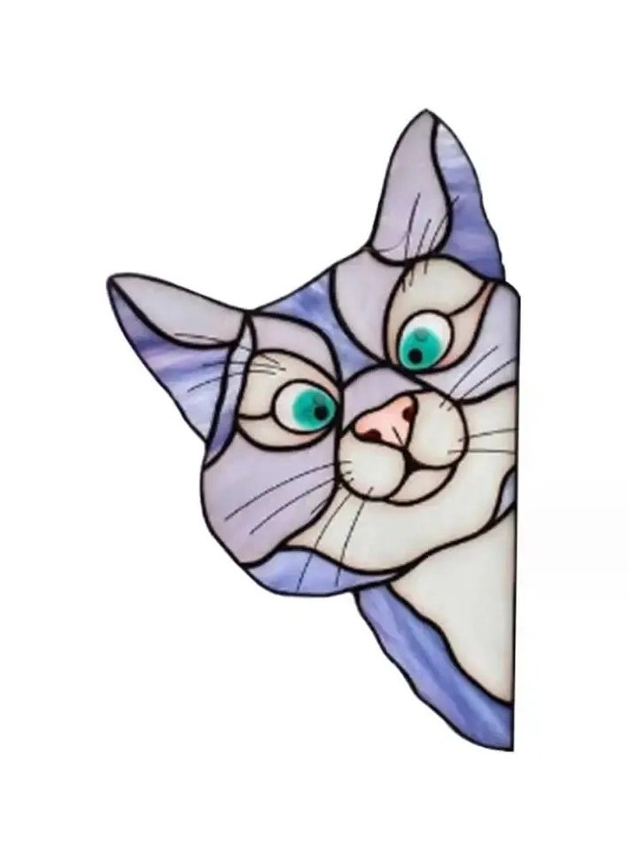 Generic - Self Adhesive Glass Window Sticker Waterproof And Moisture Proof Film Cat Shape Decor Suitable For Bedrooms Living Rooms Storefronts And Cars  Colored - Image 1