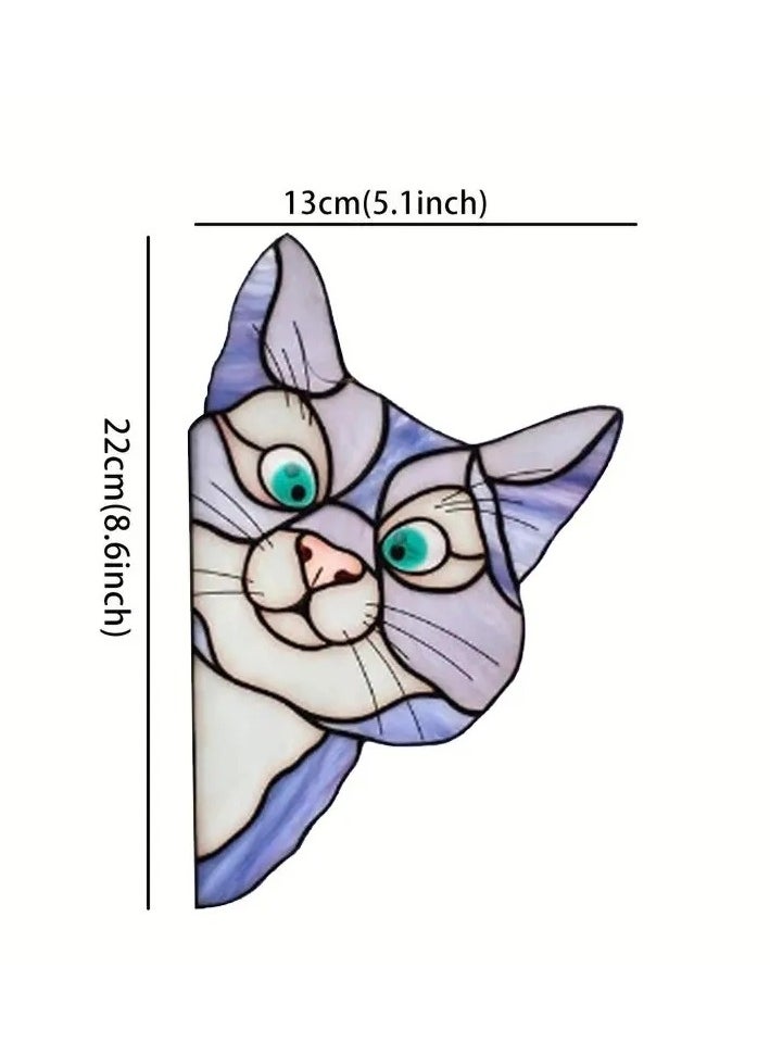 Generic - Self Adhesive Glass Window Sticker Waterproof And Moisture Proof Film Cat Shape Decor Suitable For Bedrooms Living Rooms Storefronts And Cars  Colored - Image 1