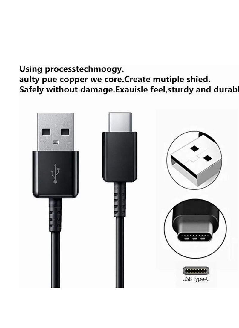 Generic - 2Pack 3A USB A to USB Type C Charging Cable Compatible with Samsung S24 Ultra S23 S22 S21 S20 Note20 A14 A15 A55 A54 A53 A51 A73 A72 A71 A70 M54 M53 M52, Huawei P60 P50 40 P30, Xiaomi, Sony, OnePlus, Pixel ,Black - Image 1