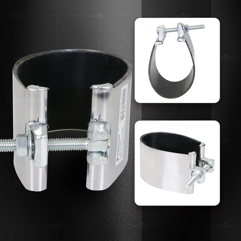 HIGHCRAFT Pipe Repair Clamp 6'', IPS Single Bolt, 3” Long, Stainless Steel (5 Pack) - Image 4