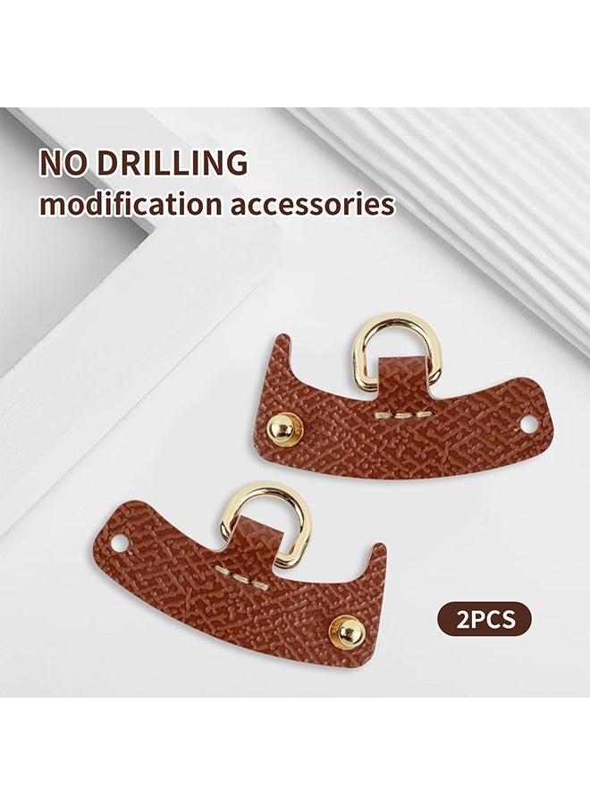 Leather Shoulder Strap Set Mini Bag Straps for Handbags,Conversion Kit Shoulder Strap for Shoulder Bags,Adjustable Unperforated and Removable(Brown) - Image 5